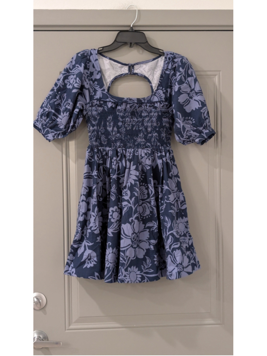 Free People Dresses & Skirts - Women's Free People Floral Mini Dress Size S Blue Light Blue
